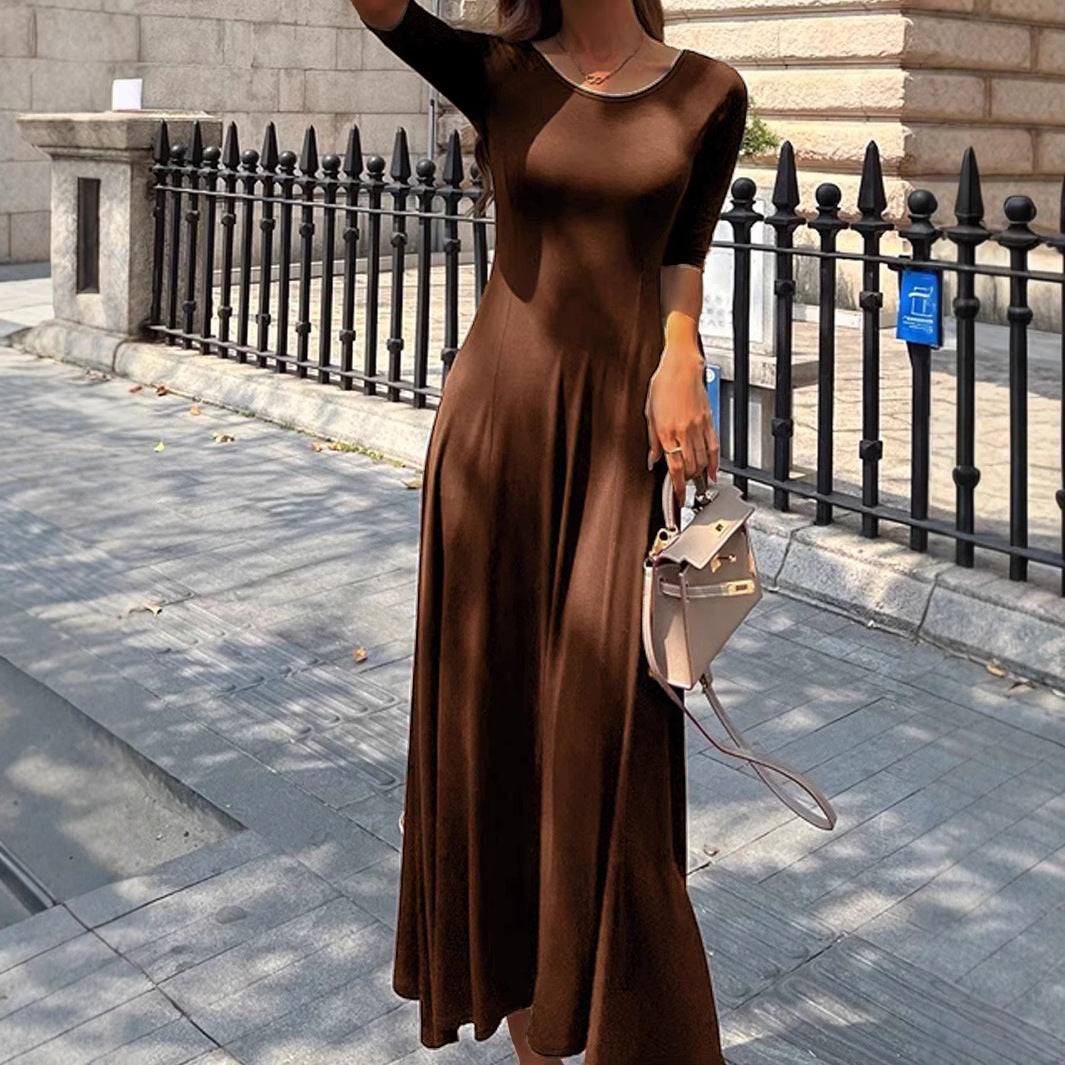 Damen elegantes Maxikleid mit schmeichelndem Schnitt Sovae