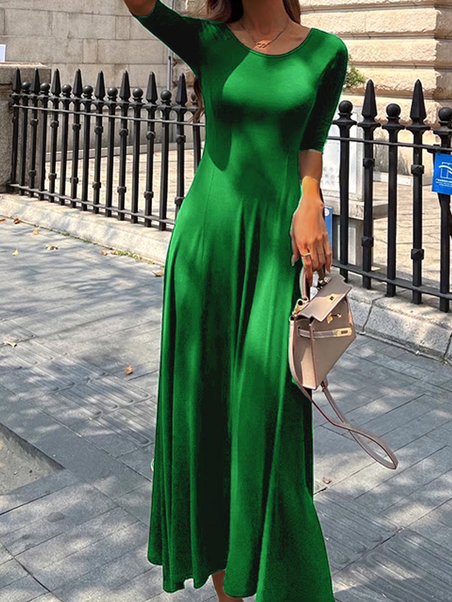 Damen elegantes Maxikleid mit schmeichelndem Schnitt Sovae