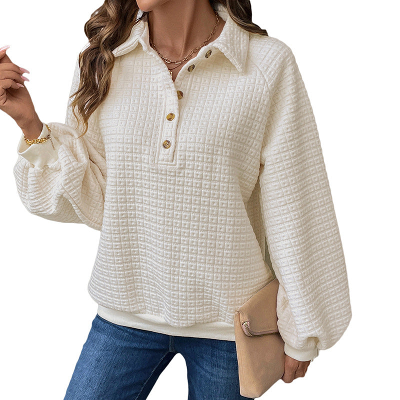 Damen Kuscheliger Waffel-Pullover Sovae