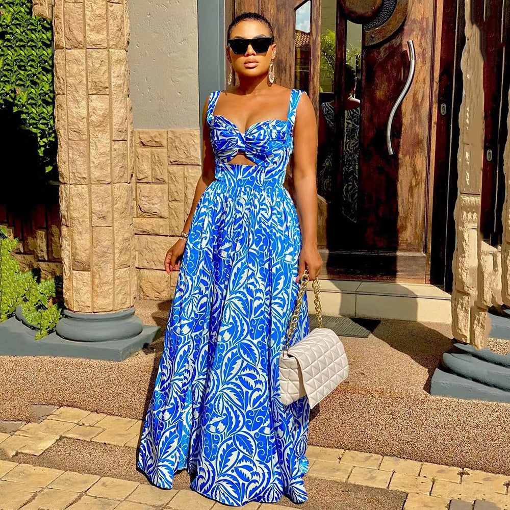 Damen Maxikleid mit elegantem Schnitt und asymmetrischem Design Sovae