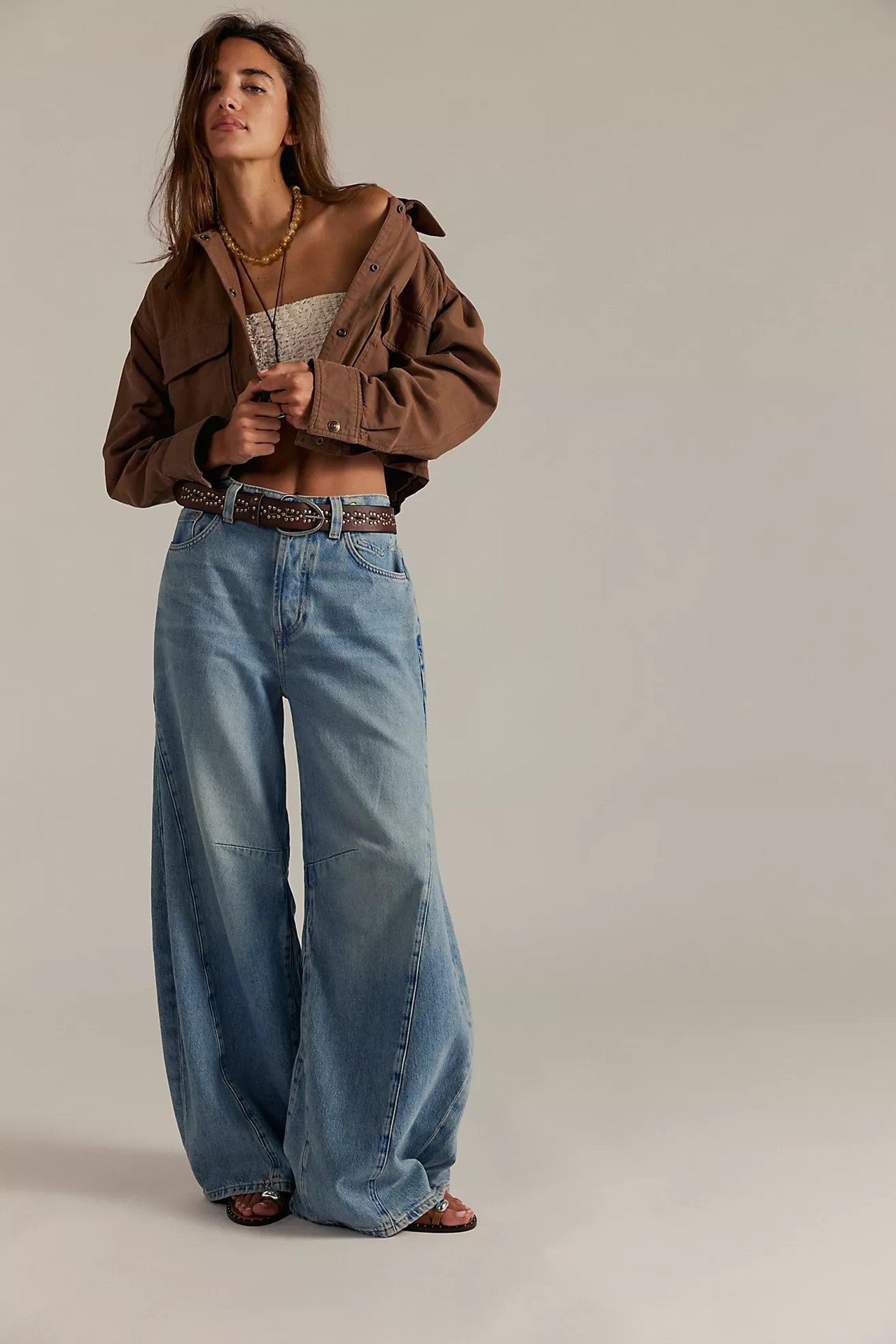 Damen Übergroße Jeans im Vintage-Stil Sovae