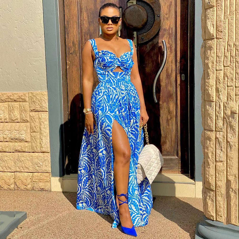 Damen Maxikleid mit elegantem Schnitt und asymmetrischem Design Sovae