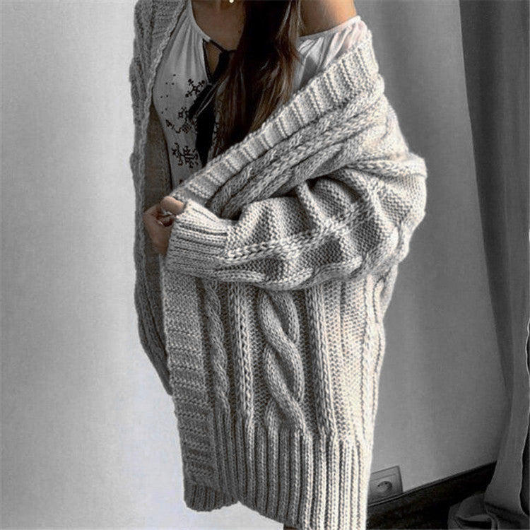 Damen Großer Oversized Strickpullover Sovae