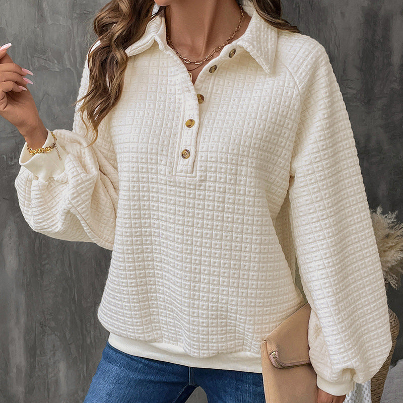 Damen Kuscheliger Waffel-Pullover Sovae