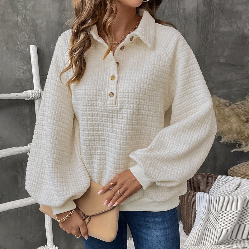 Damen Kuscheliger Waffel-Pullover Sovae