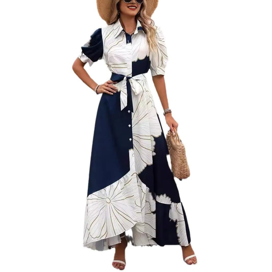 Damen Maxikleid mit floralem Design Sovae