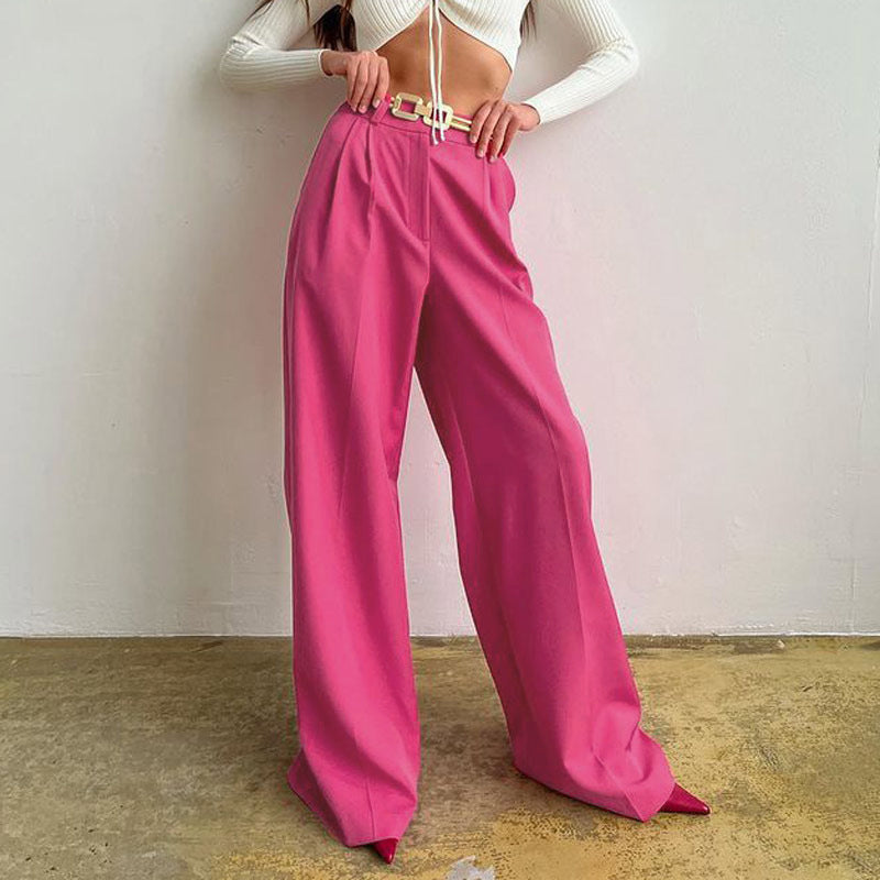 Damen Weite Palazzo-Hose mit eleganter Taillierung und modischem Schnitt Sovae