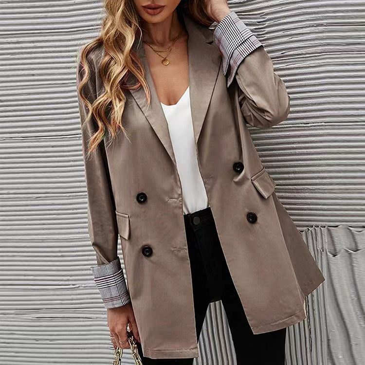 Damen Modischer Blazer mit doppelter Knopfleiste und eleganten Details Sovae