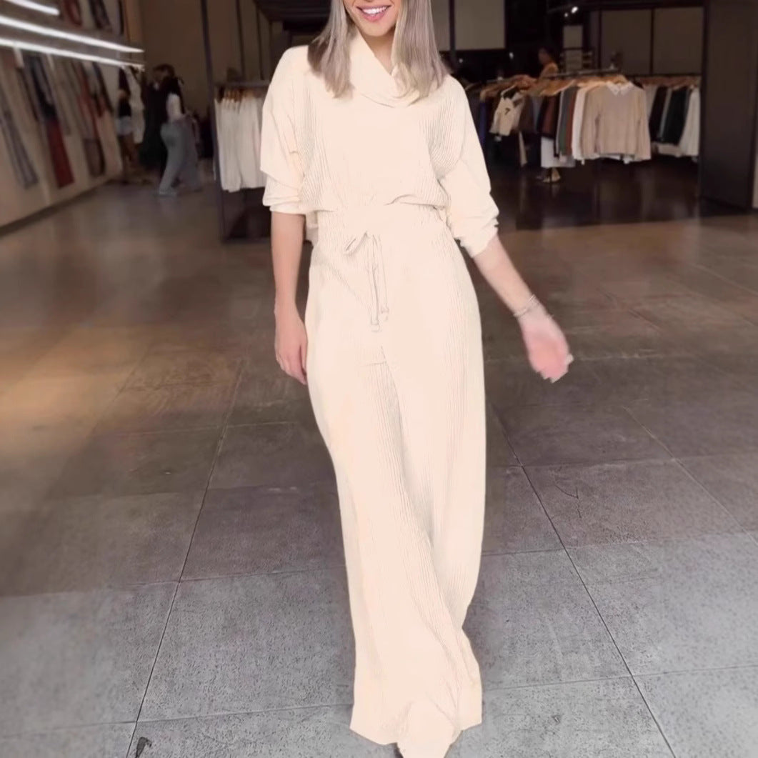 Damen Übergröße Jumpsuit mit lässigem Kragen und Gürtel Sovae