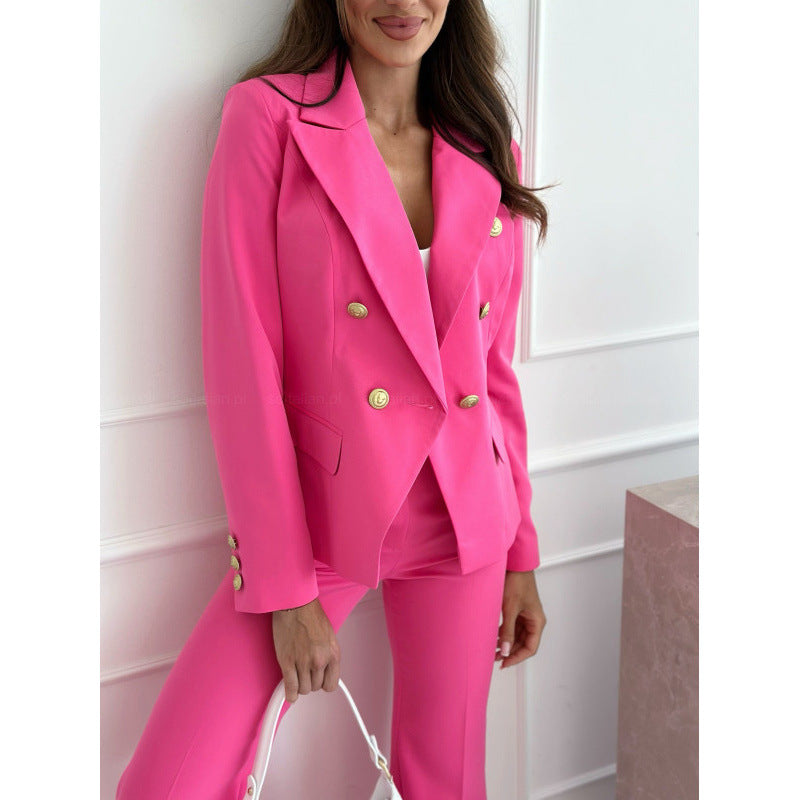 Damen Elegante Blazer mit goldenen Knopfdetails Sovae