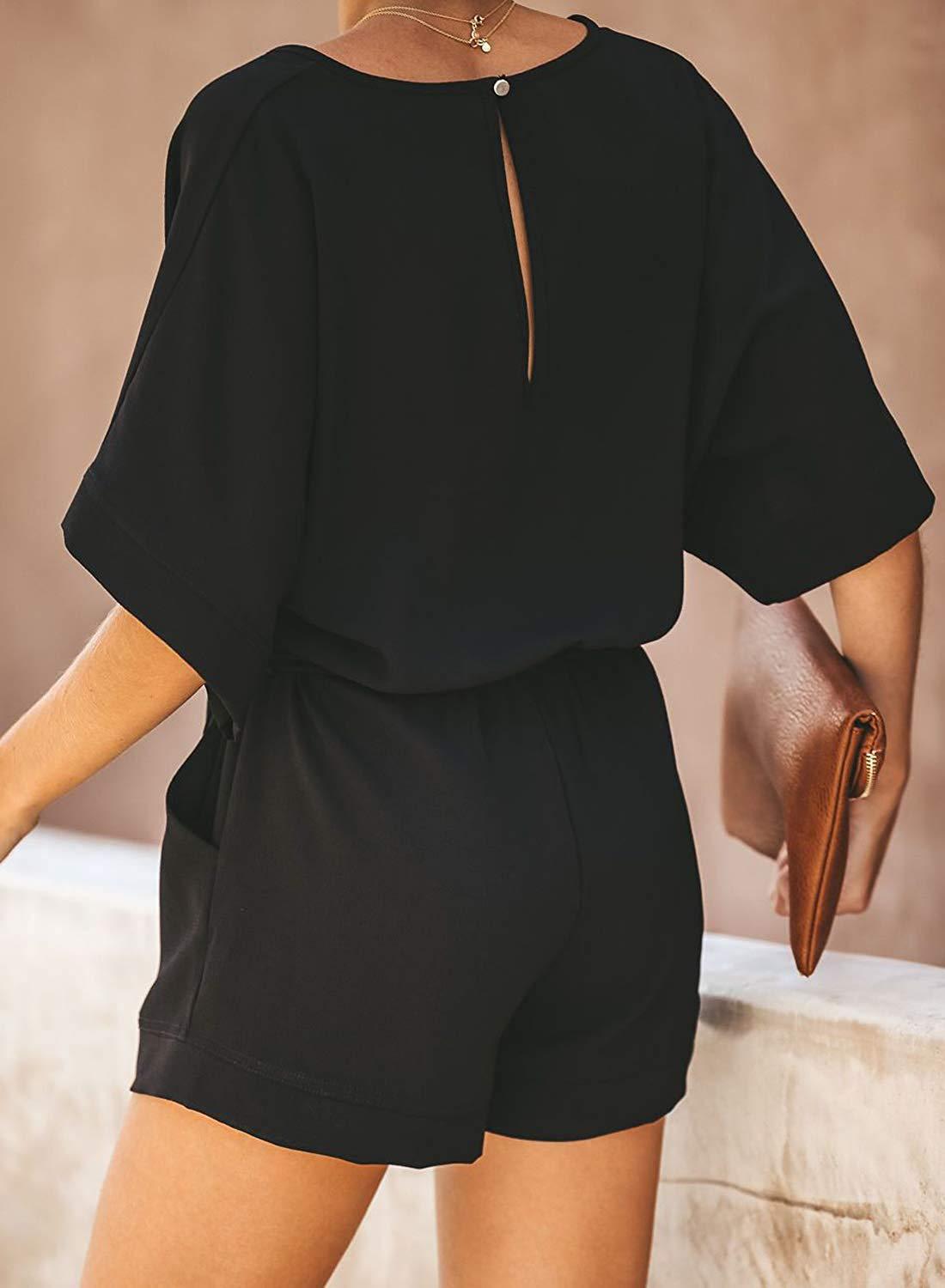 Damen lässiger und stilvoller Jumpsuit mit Taillengürtel Sovae