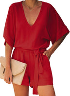 Damen lässiger und stilvoller Jumpsuit mit Taillengürtel Sovae