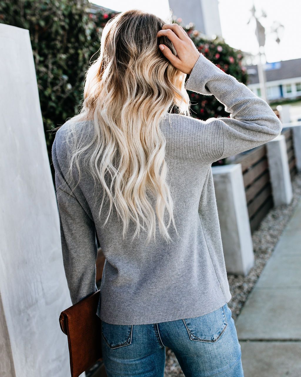 Damen Wickelpullover mit eleganten Bindebändern und lässigem V-Ausschnitt Sovae