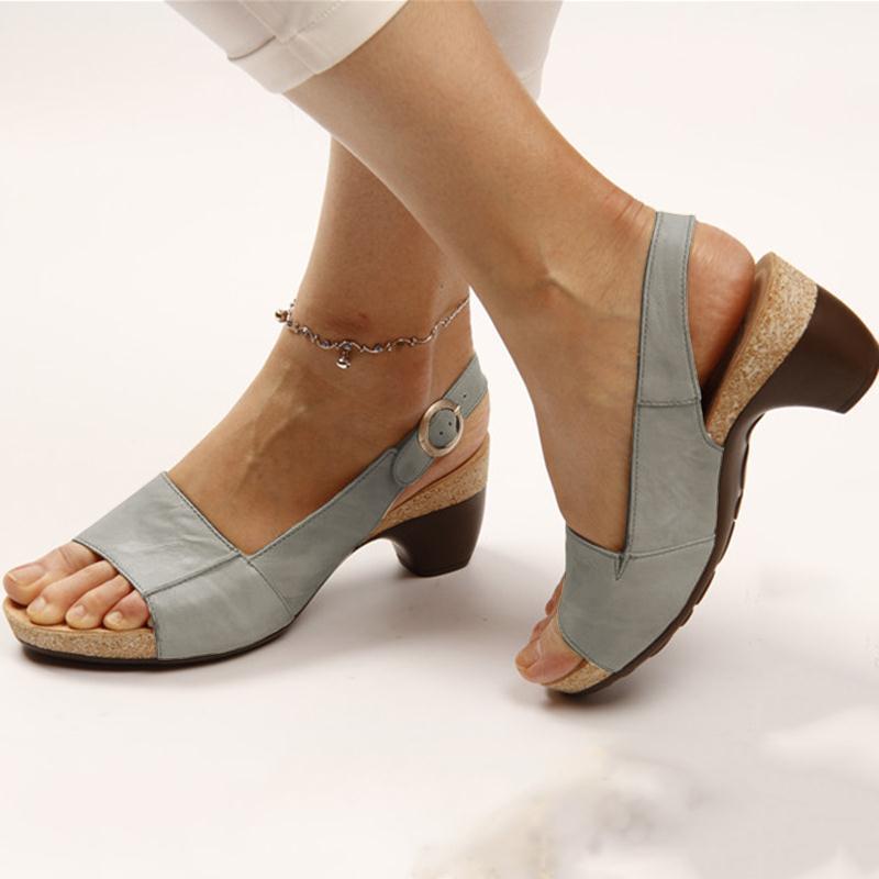 Damen Absatzsandalen mit eleganten Schnallen und komfortablem Fußbett Sovae