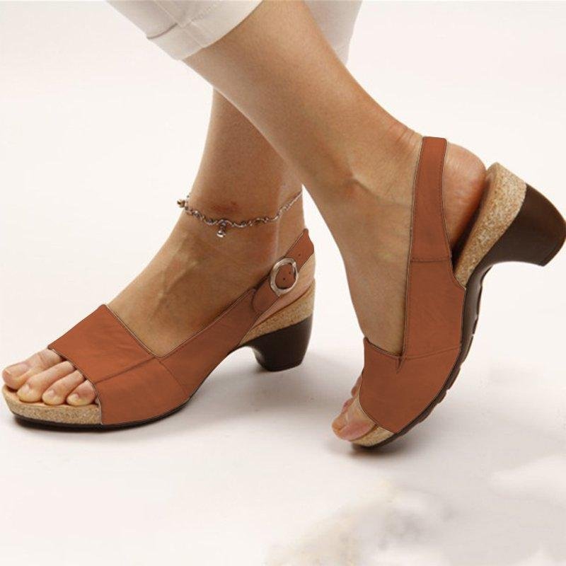 Damen Absatzsandalen mit eleganten Schnallen und komfortablem Fußbett Sovae
