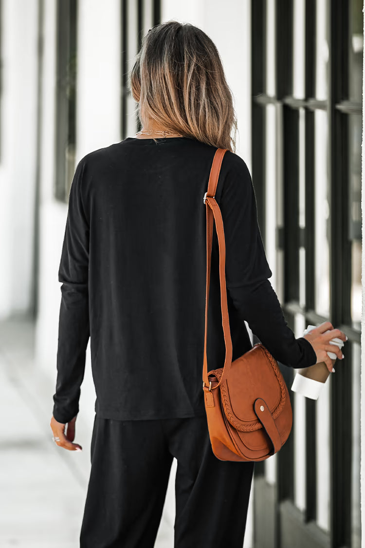 Damen Freizeit-Jogginganzug mit lässigem Schnitt und praktischen Taschen Sovae