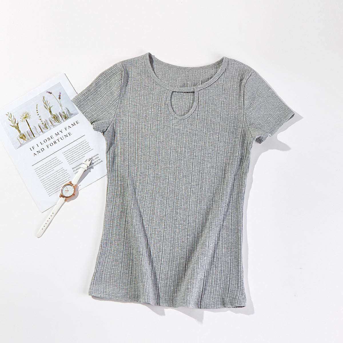 Damen модische kurzärmlige Shirt Sovae