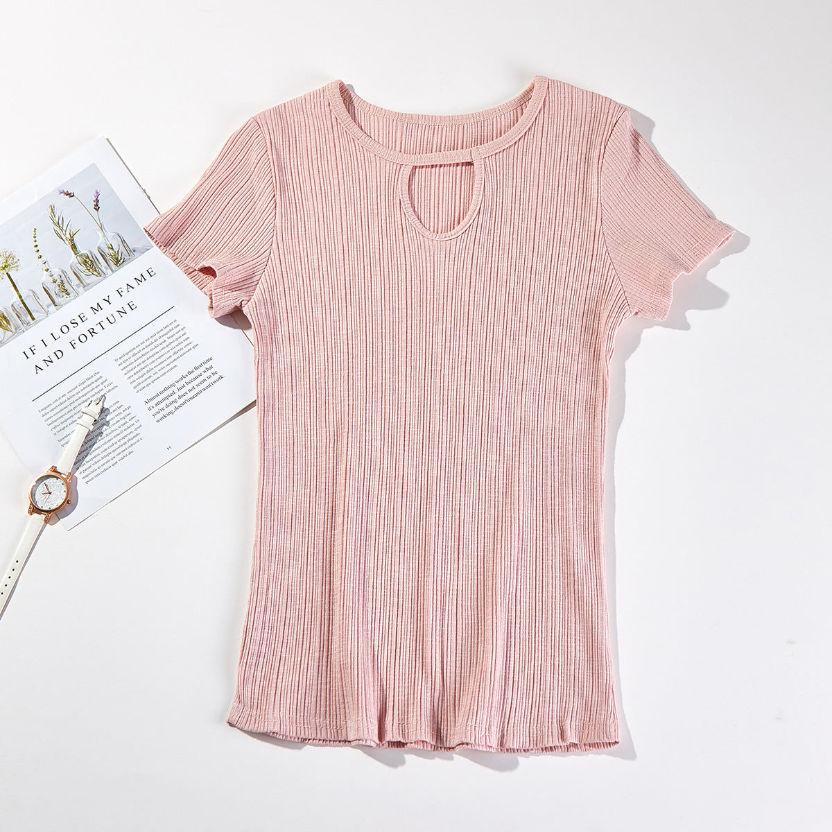 Damen модische kurzärmlige Shirt Sovae