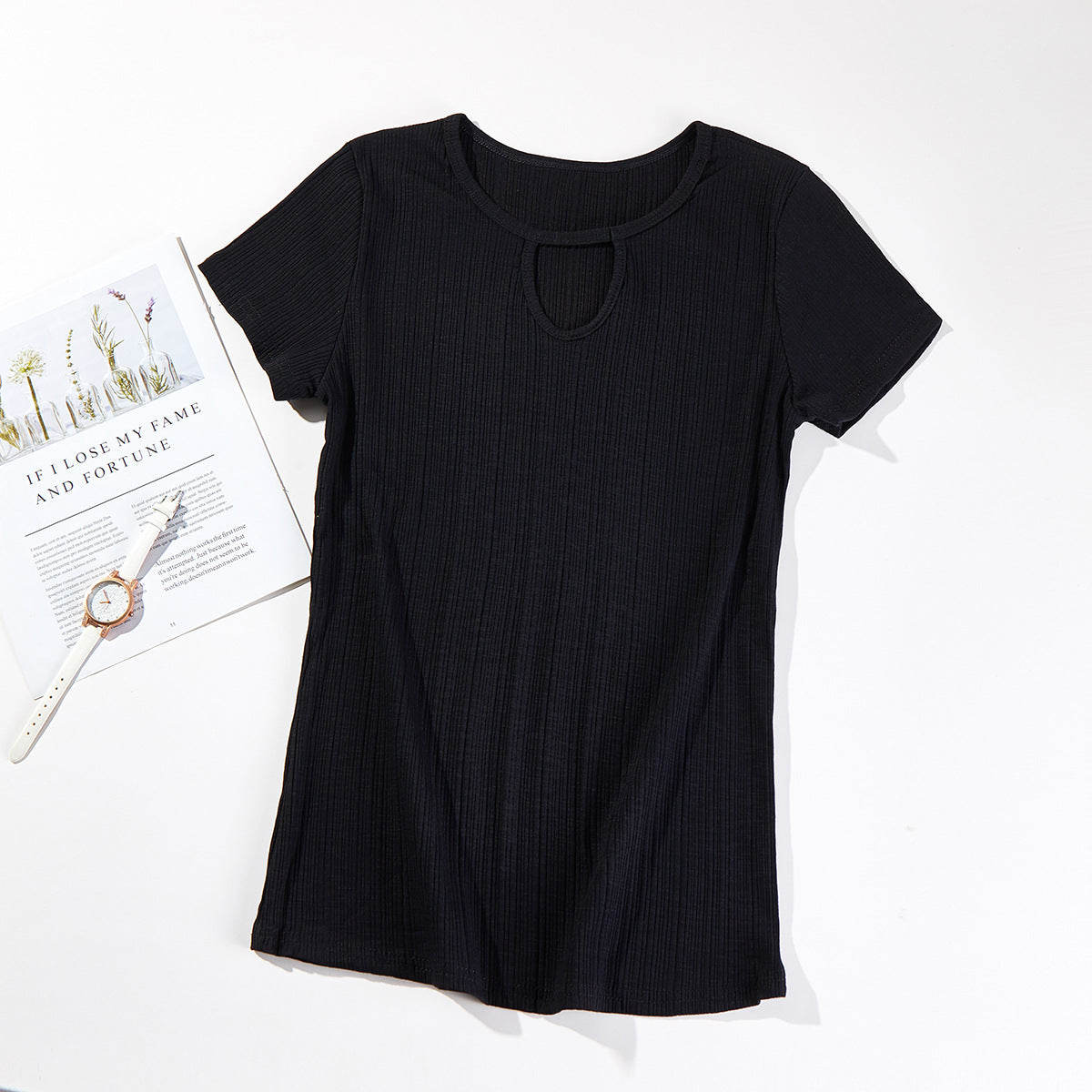 Damen модische kurzärmlige Shirt Sovae