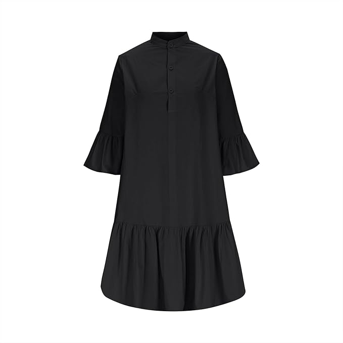Damen Hemdkleid mit Rüschen Sovae