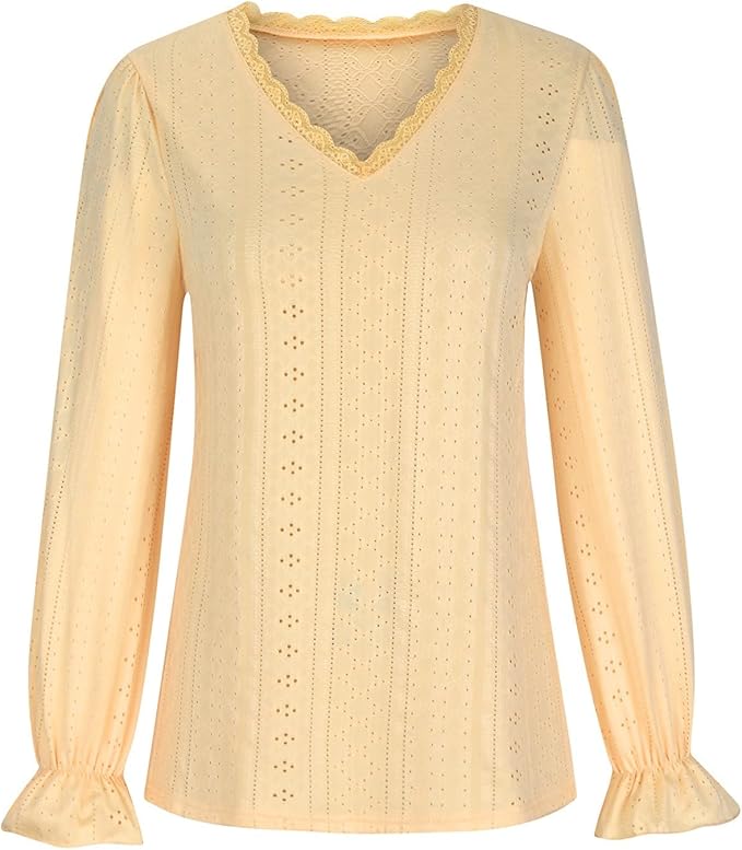 Damen Bluse mit romantischem Schnitt und detailreicher Stickerei Sovae