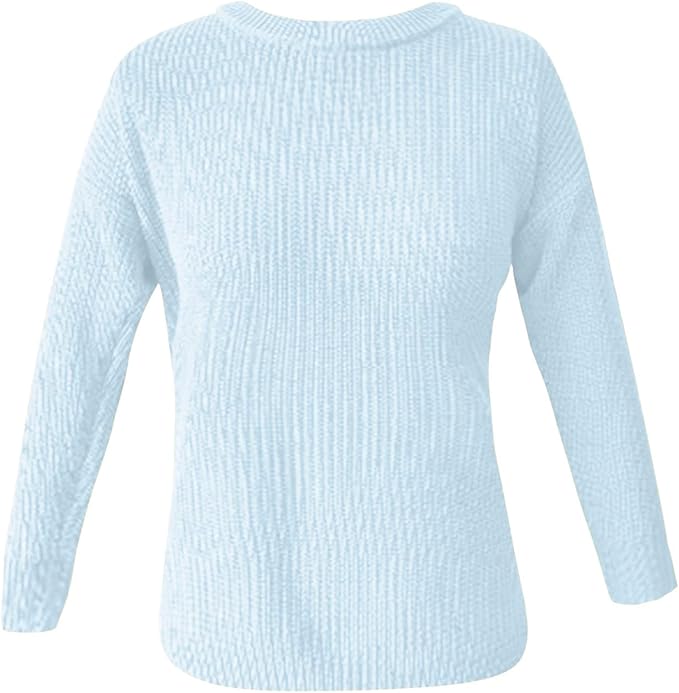 Damen lässiger Strickpullover mit strukturierter Mascheninterpretation und weitem Schnitt Sovae