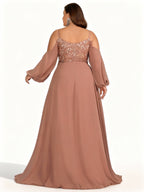 Sovae | Pailletten-Ballkleid in Großen Größen