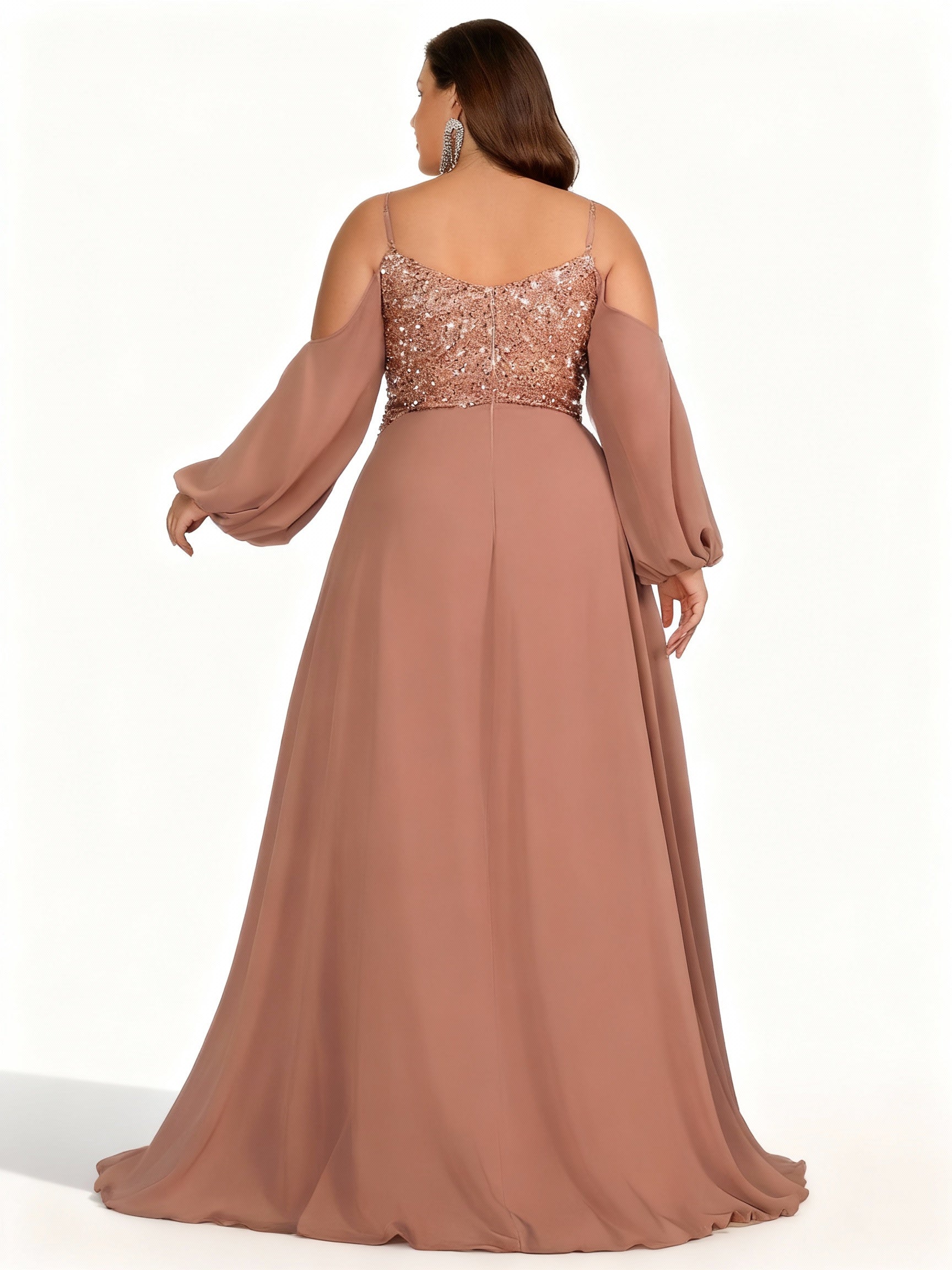 Sovae | Pailletten-Ballkleid in Großen Größen