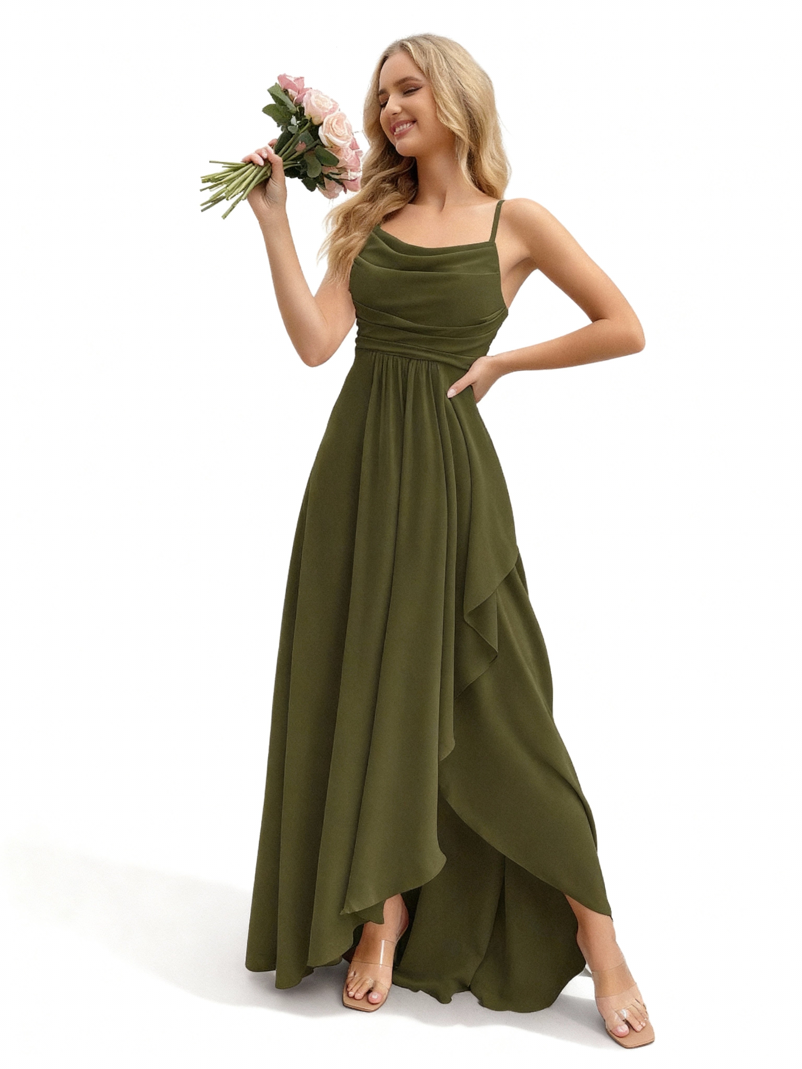 Sovae | Brautjungfernkleid mit Wasserfallausschnitt