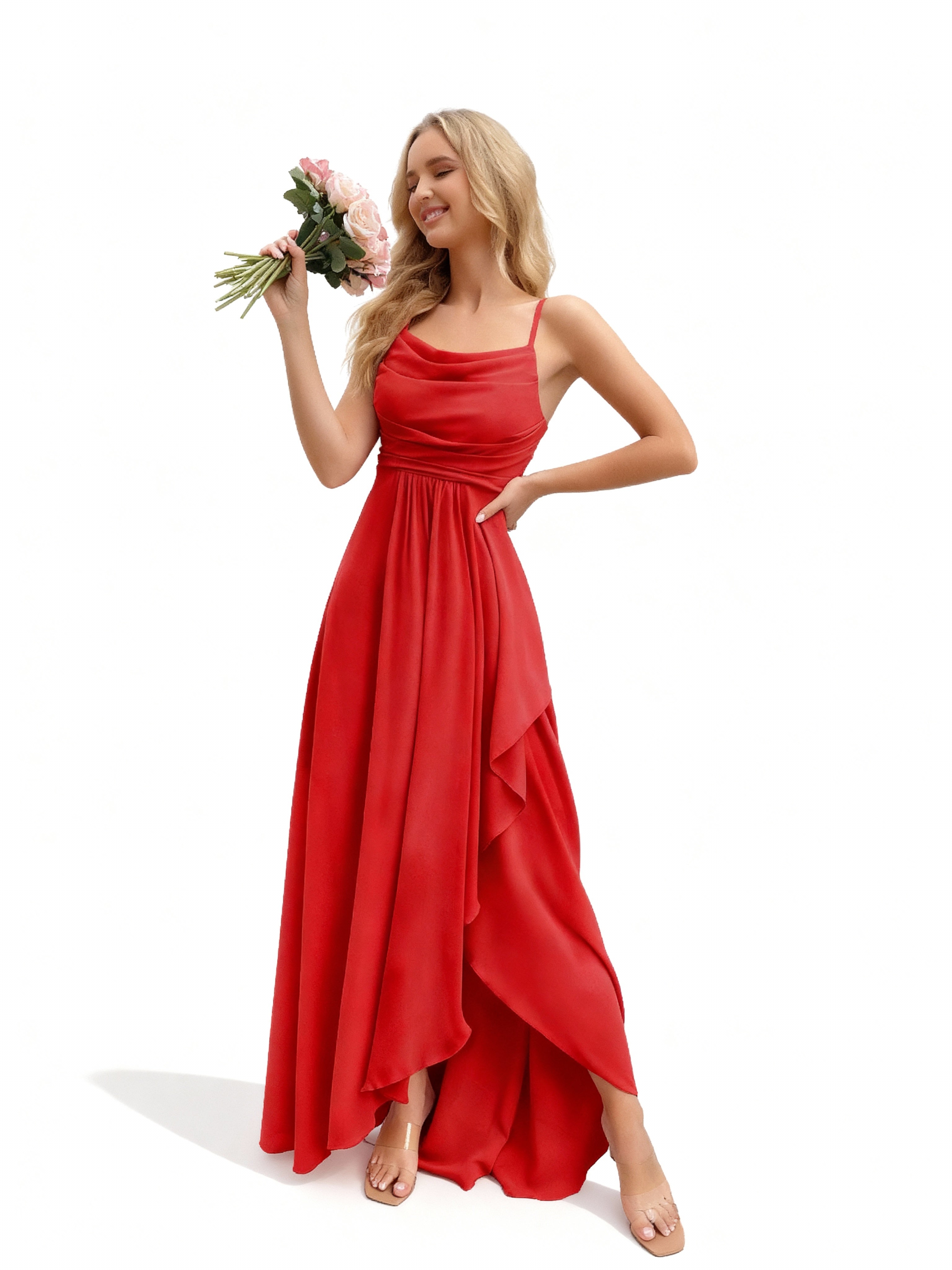 Sovae | Brautjungfernkleid mit Wasserfallausschnitt