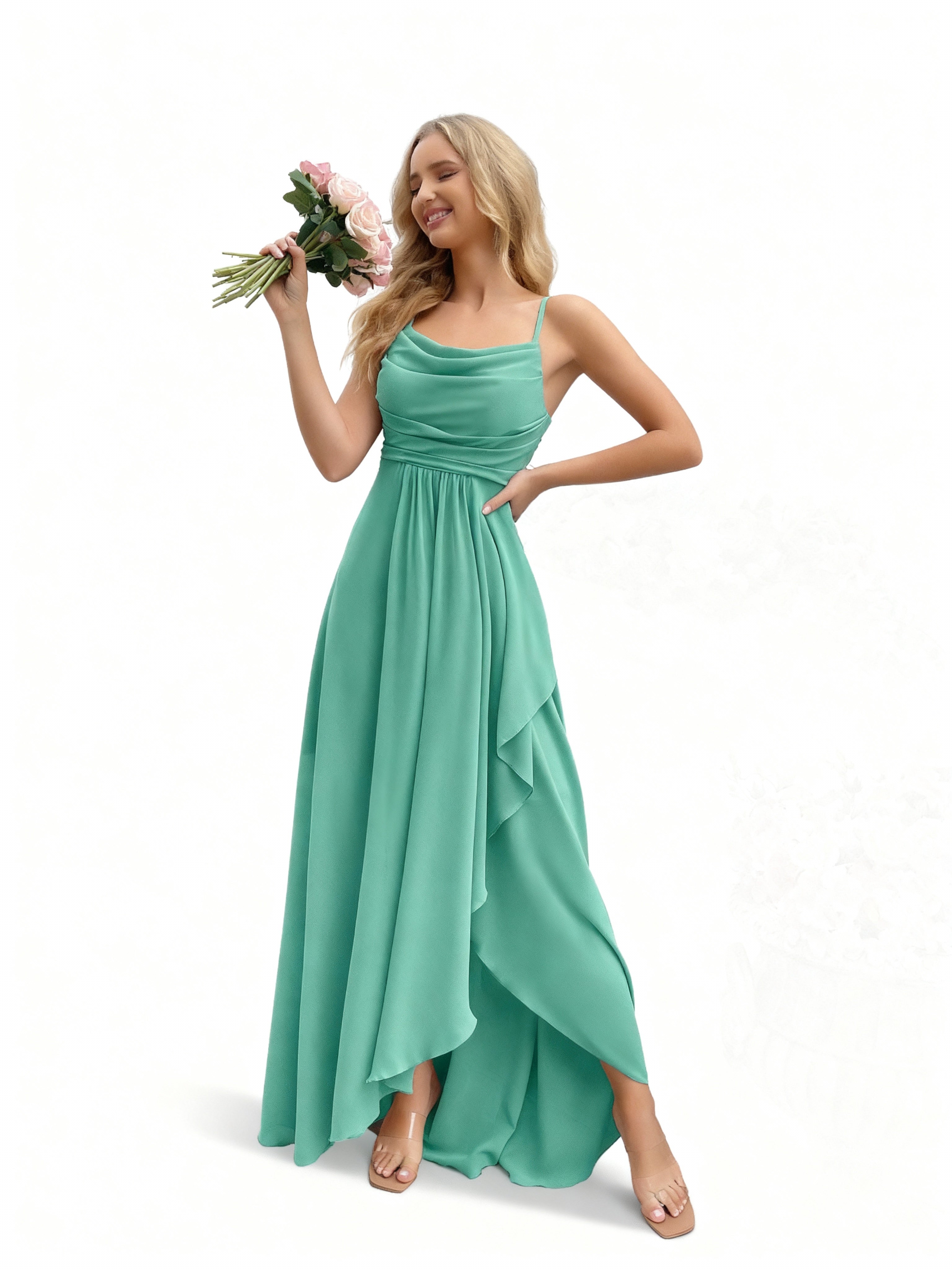 Sovae | Brautjungfernkleid mit Wasserfallausschnitt