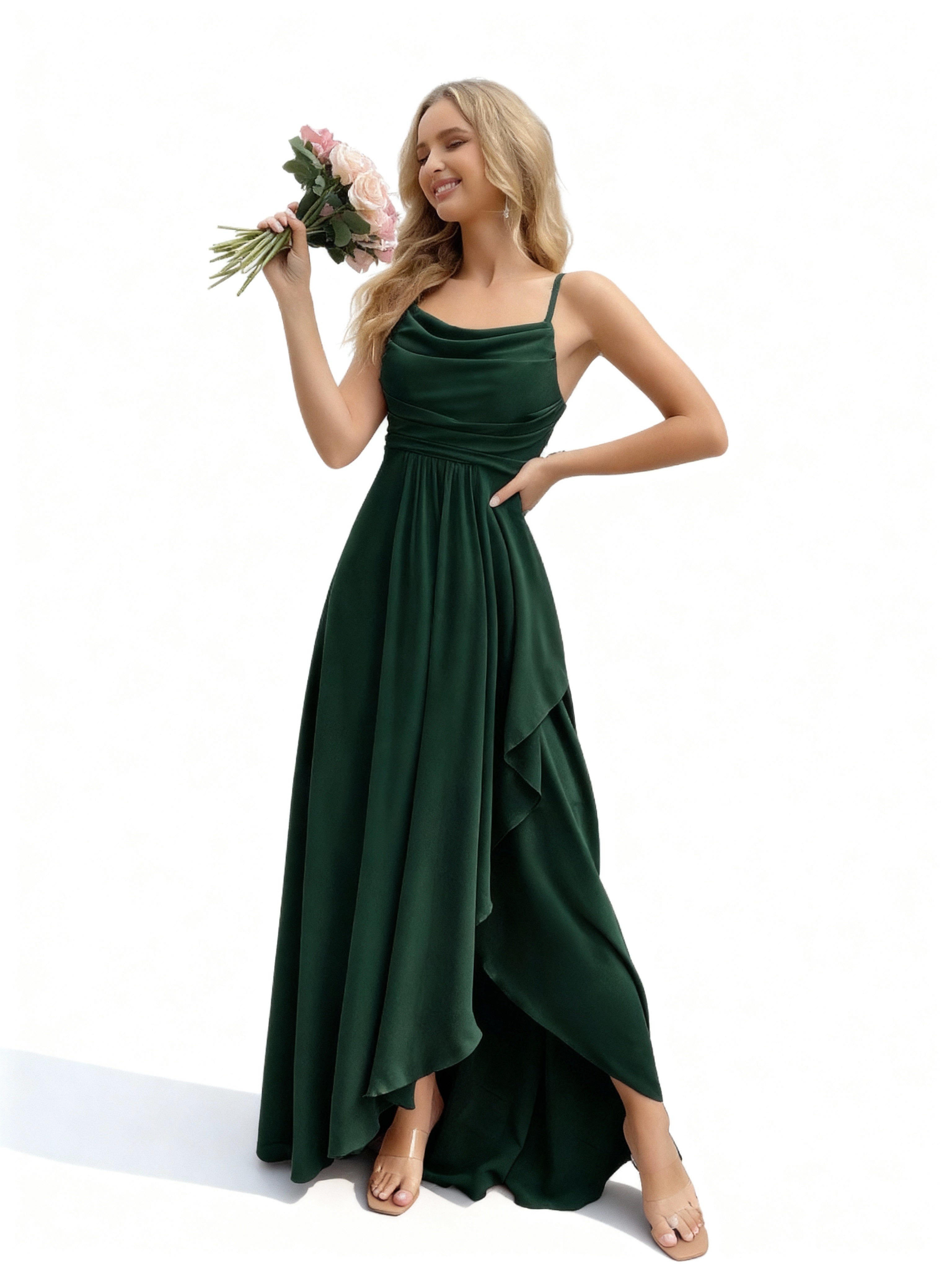 Sovae | Brautjungfernkleid mit Wasserfallausschnitt