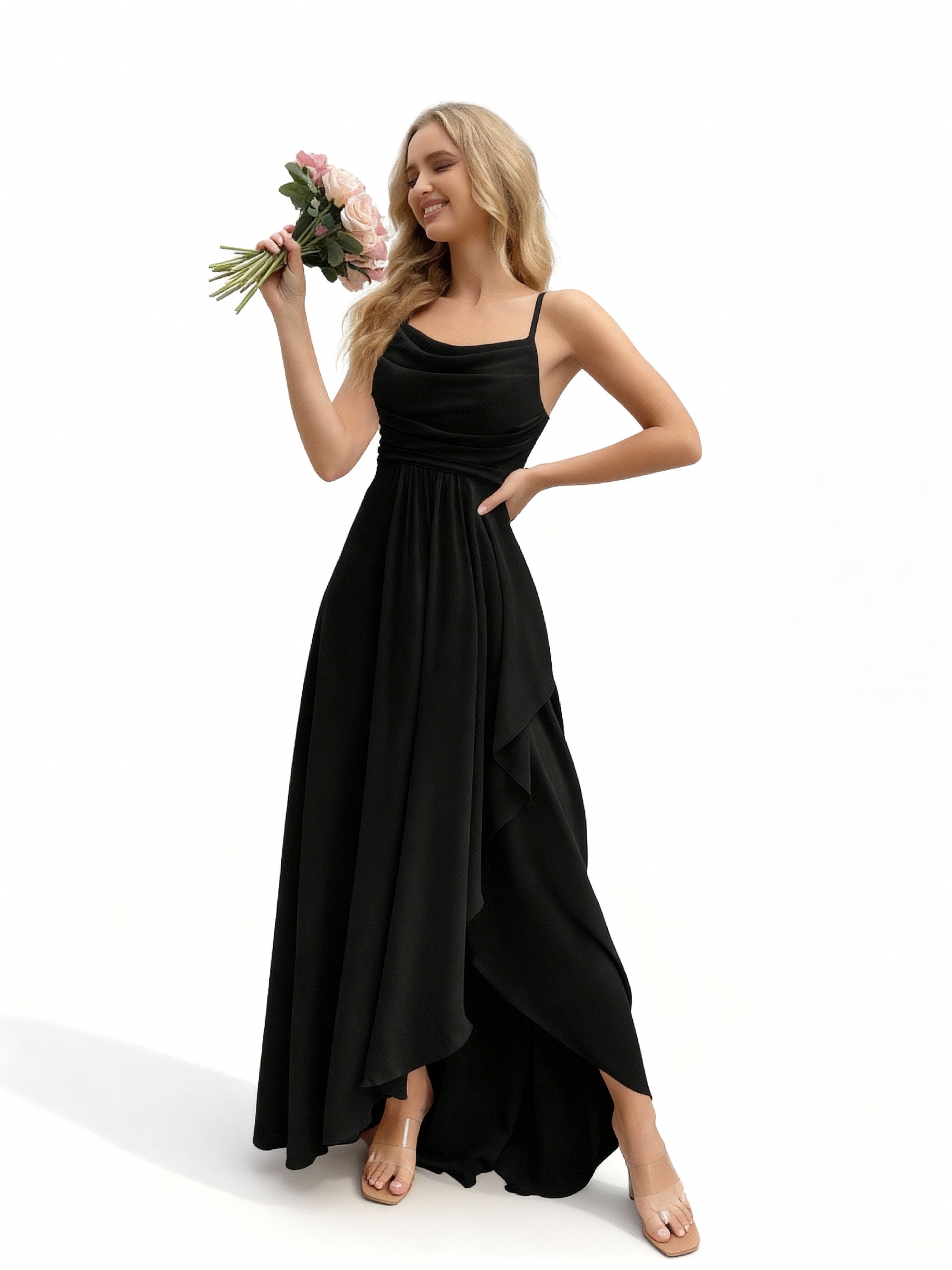 Sovae | Brautjungfernkleid mit Wasserfallausschnitt