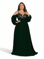 Sovae | Pailletten-Ballkleid in Großen Größen