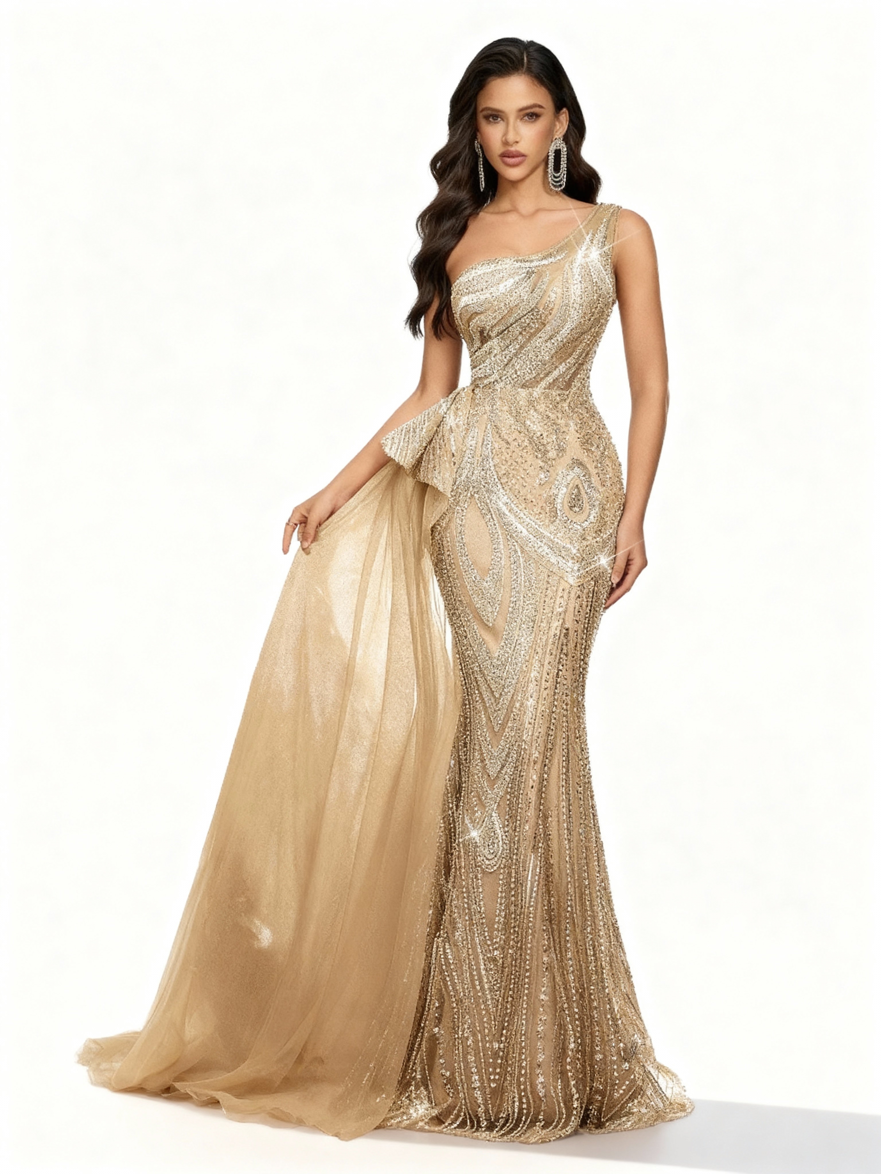 Sovae | Rosa Perlenkleid mit Rückenbindung