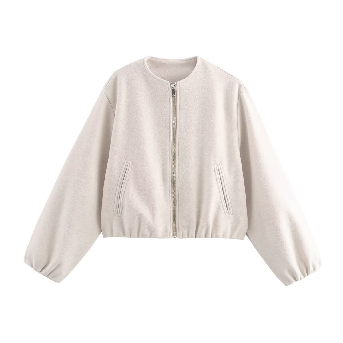 Damen elegante Kurzjacke mit Volumenärmel Sovae