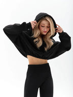 Damen modischer cropped Hoodie mit weitem Schnitt Sovae