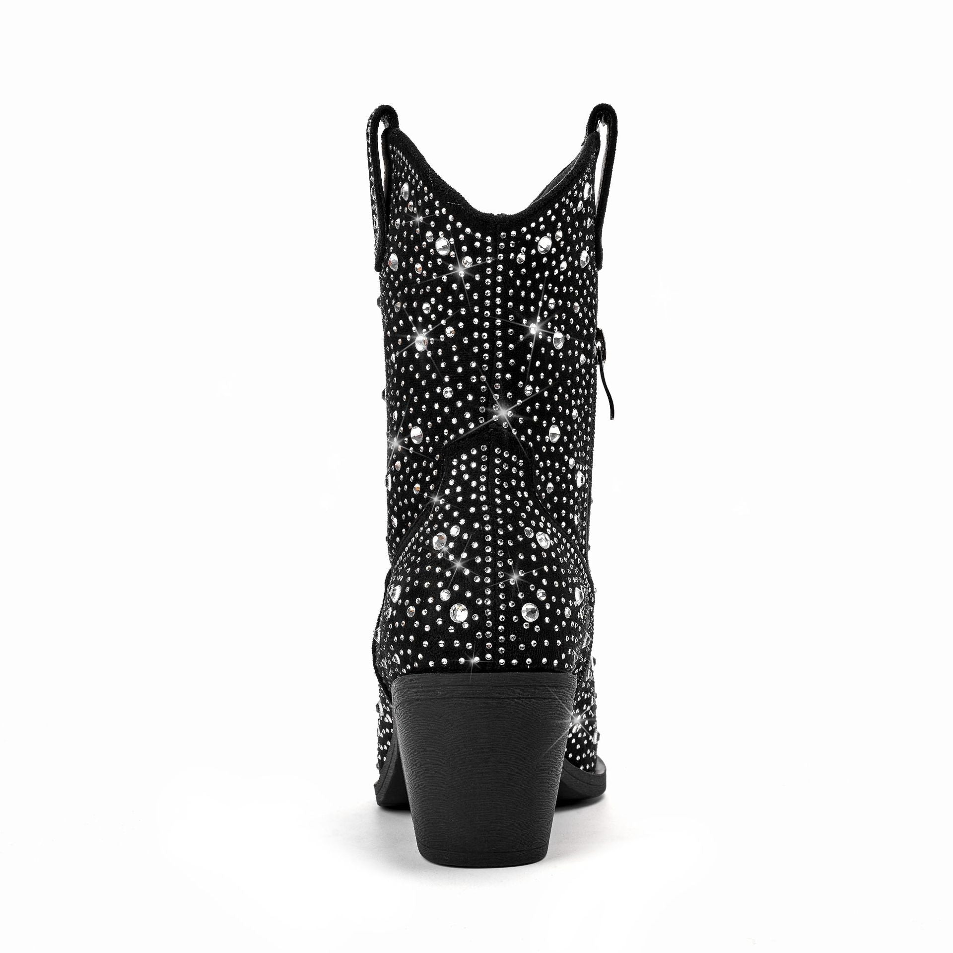 Damen Cowboy-Stiefel mit Strassverzierungen Sovae