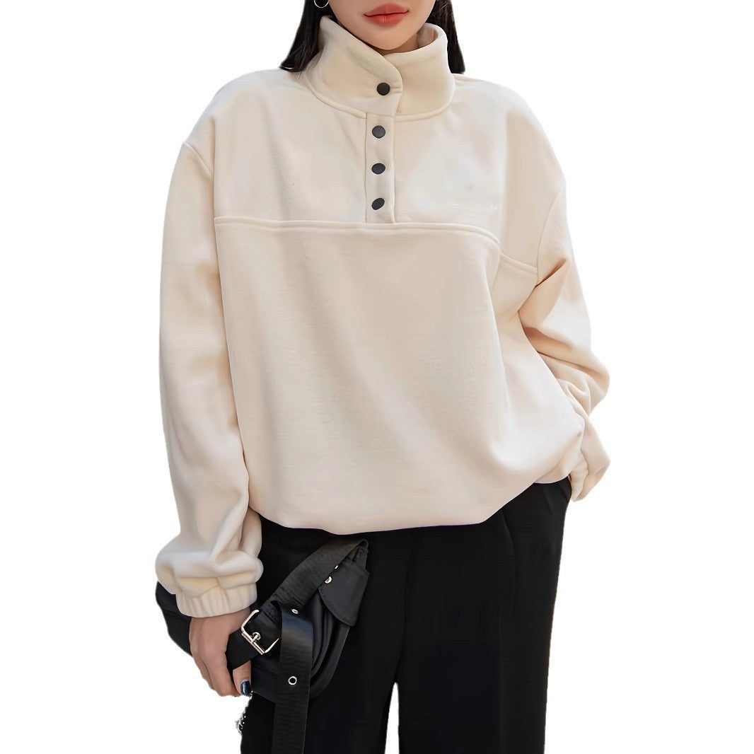 Damen kuscheliger Stehkragenpullover Sovae