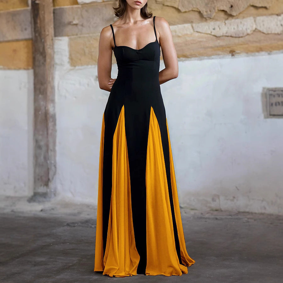 Damen Abendkleid mit asymmetrischem Saum und geschnittenem Oberteil Sovae