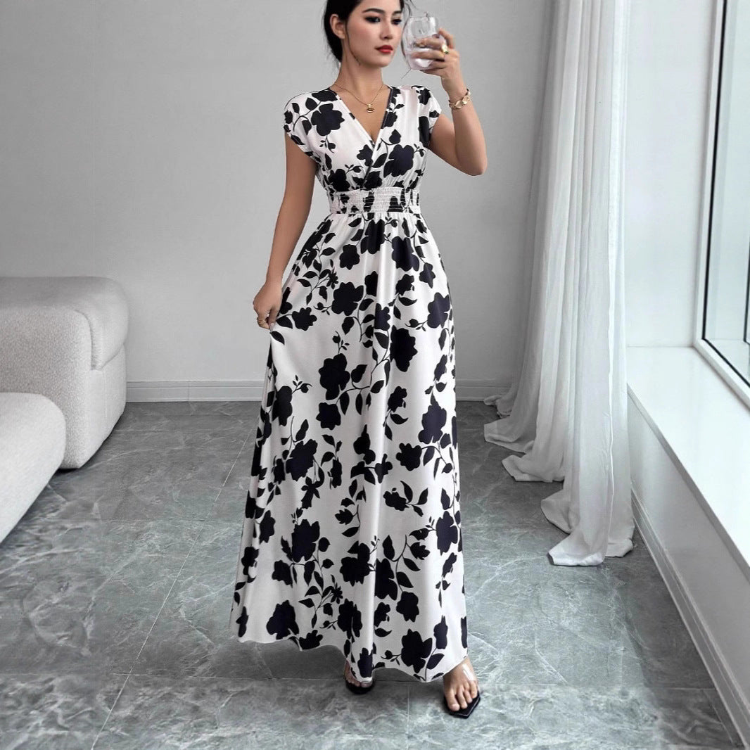 Damen Maxikleid mit floralem Muster Sovae