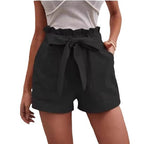 Damen elegante Paperbag-Shorts Sovae