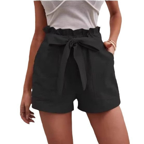 Damen elegante Paperbag-Shorts Sovae