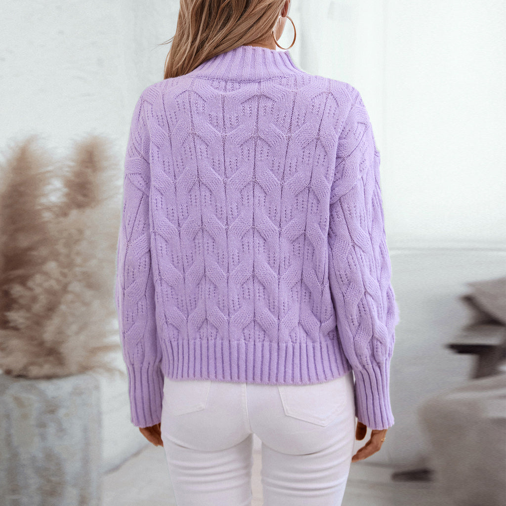 Damen Grobstrick Pullover Sovae