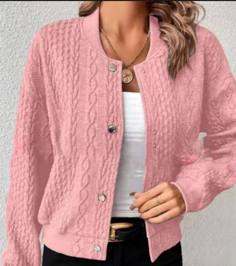 Damen modische Strickjacke mit Knopfleiste Sovae