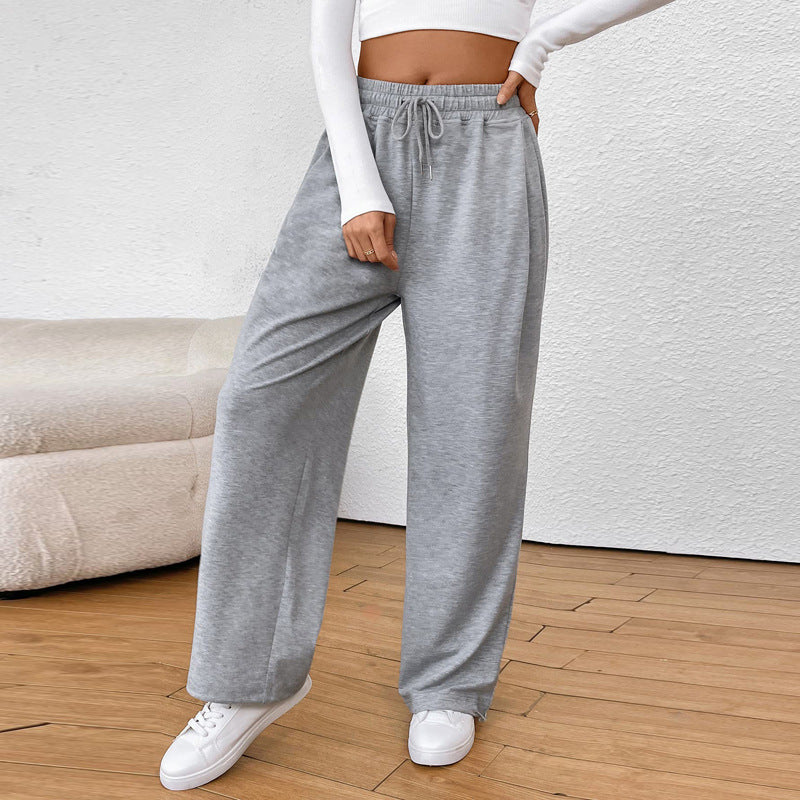 Damen bequeme Freizeithose mit elastischem Bund und praktischen Taschen Sovae