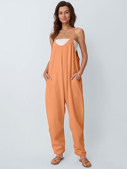 Damen lässiger Jumpsuit mit praktischen Taschen Sovae
