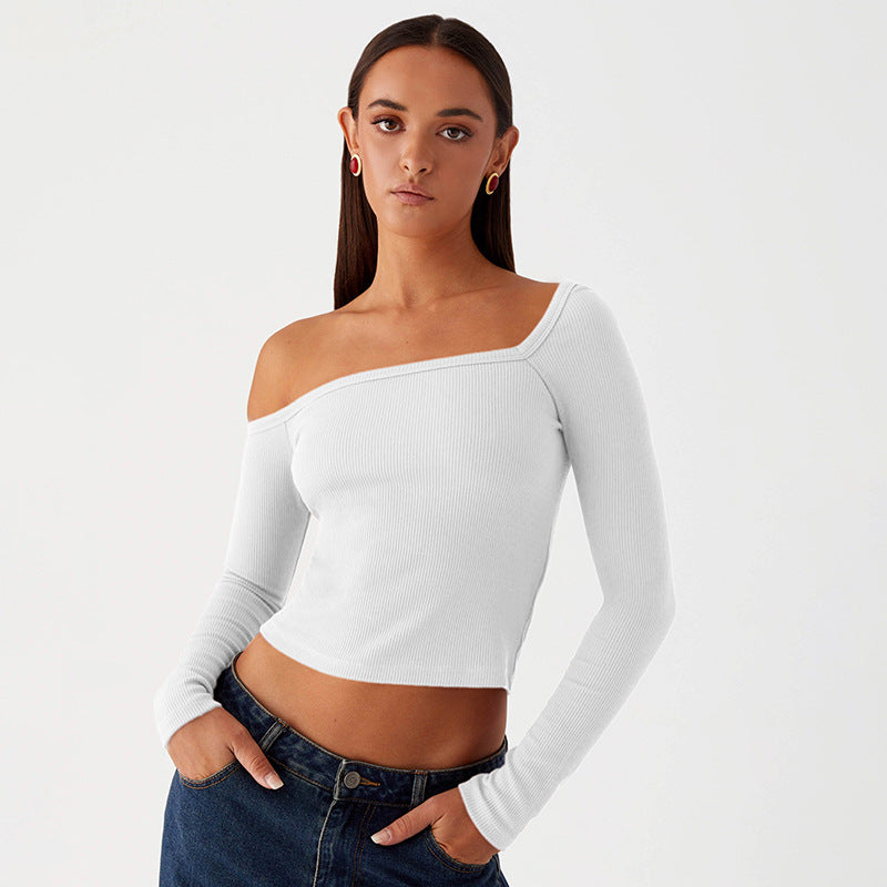 Damen Off-Shoulder Langarmtop Sovae
