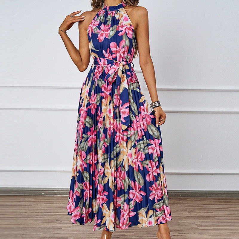Damen elegantes Maxikleid mit floralem Design und harmonischem Schnitt Sovae