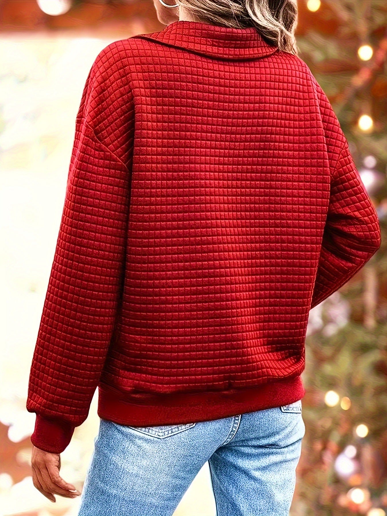 Damen lässiger Pullover mit strukturiertem Stoff Sovae